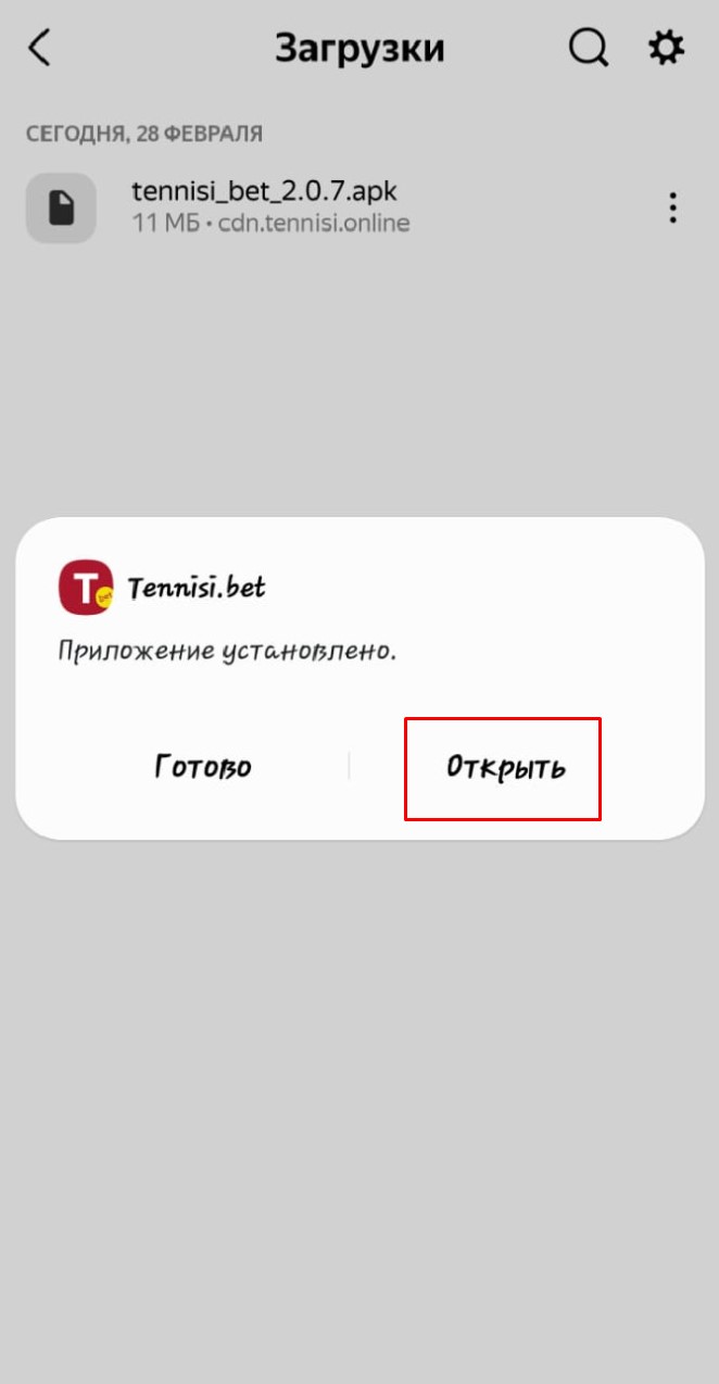 Приложение БК Тенниси